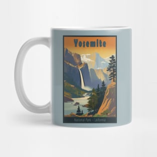 Yosemite National Park Vintage Travel Poster Mug